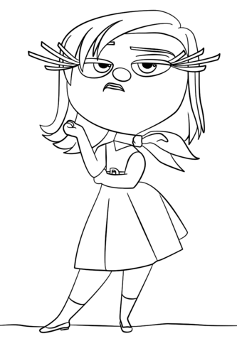 Inside Out Disgust Coloring Page